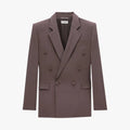 FW24 Saint Laurent 90's Blazer in Silk Crepe Mauve
