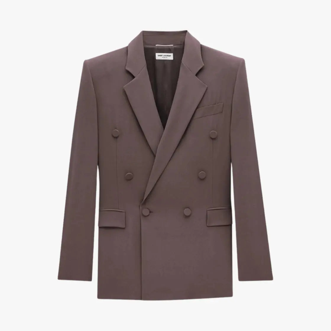 FW24 Saint Laurent 90's Blazer in Silk Crepe Mauve