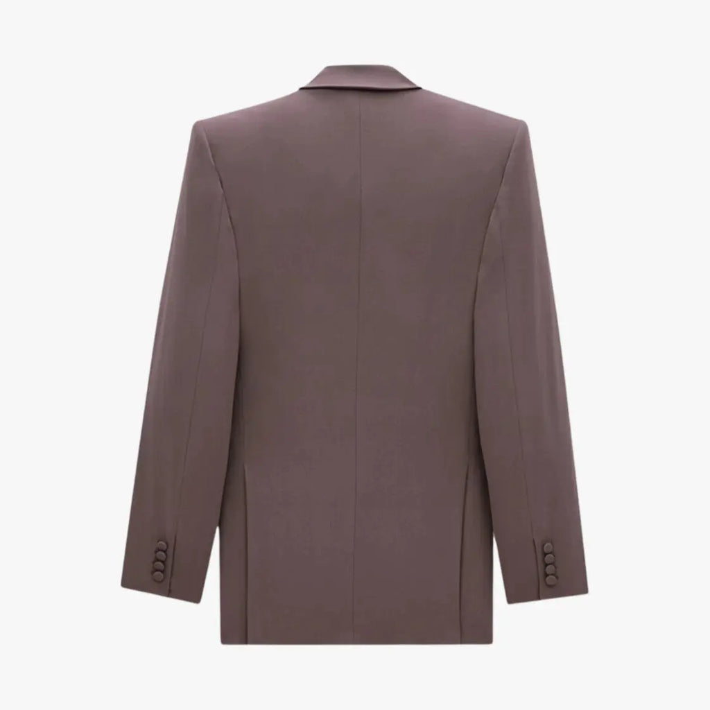 FW24 Saint Laurent 90's Blazer in Silk Crepe Mauve