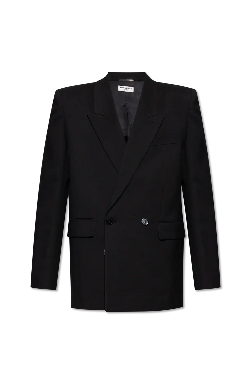 Saint Laurent&nbsp;Black Oversized Jacket in Wool Gabardine