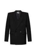 Saint Laurent&nbsp;Black Oversized Jacket in Wool Gabardine